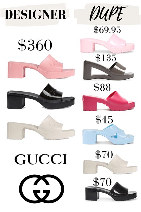 gucci rubber slide sandals dupe|gucci rubber sandals sale.